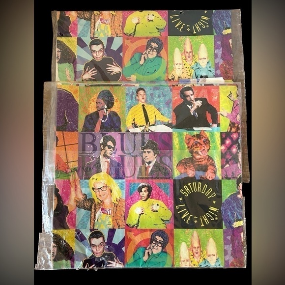 TWO Packages Of Vintage SNL Saturday Night Live Wrapping Paper UNOPENED - Picture 2 of 5